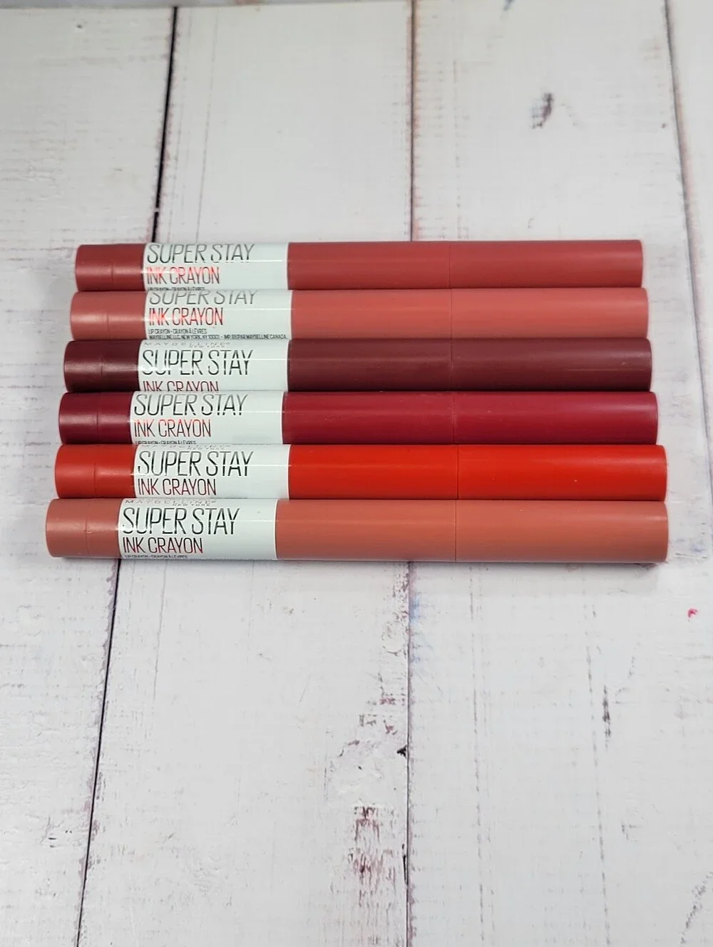 6 Piece Maybelline Super Stay Matte Ink Crayon Lipstick Bundle NEW!